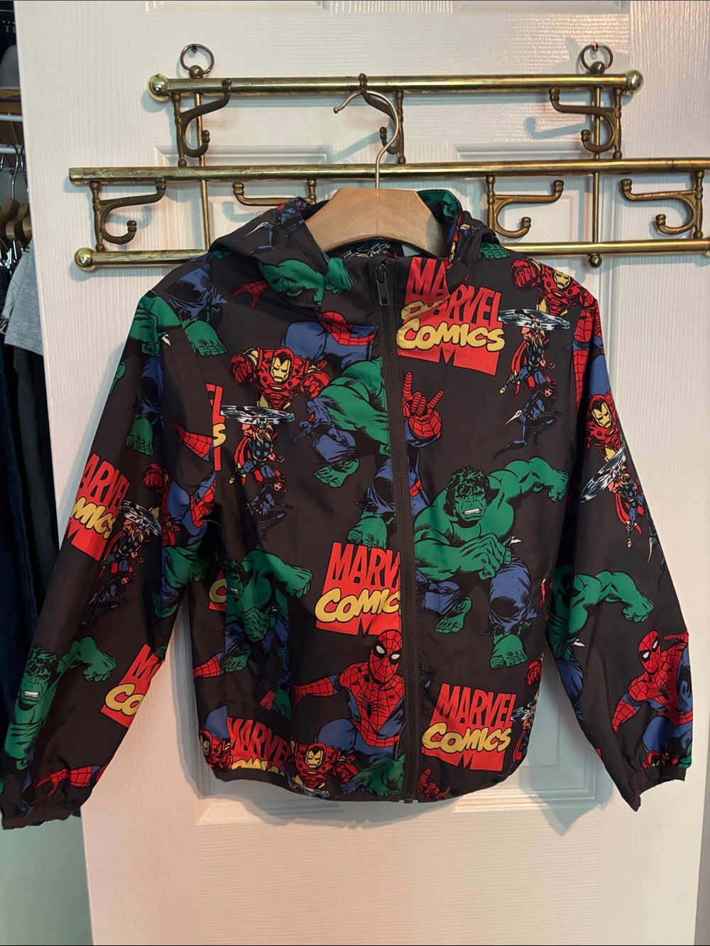 H&M Marvel Comics Dark Gray Jacket - Size 5T/6